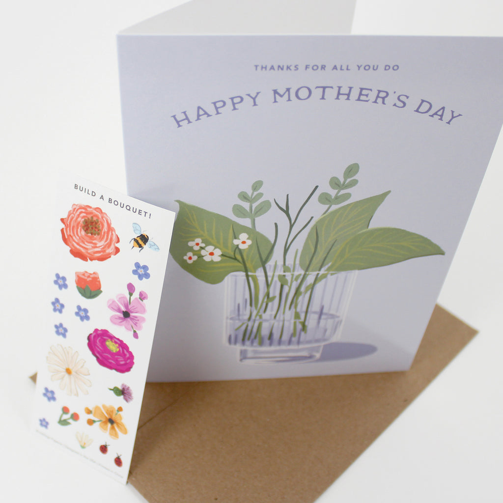 Sticker Scene Card - Mother's Day Bouquet