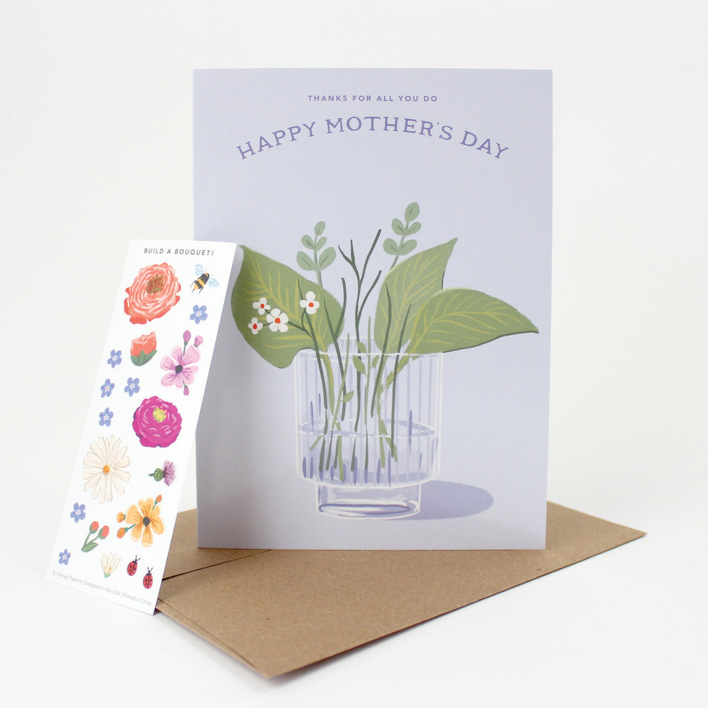 Sticker Scene Card - Mother's Day Bouquet