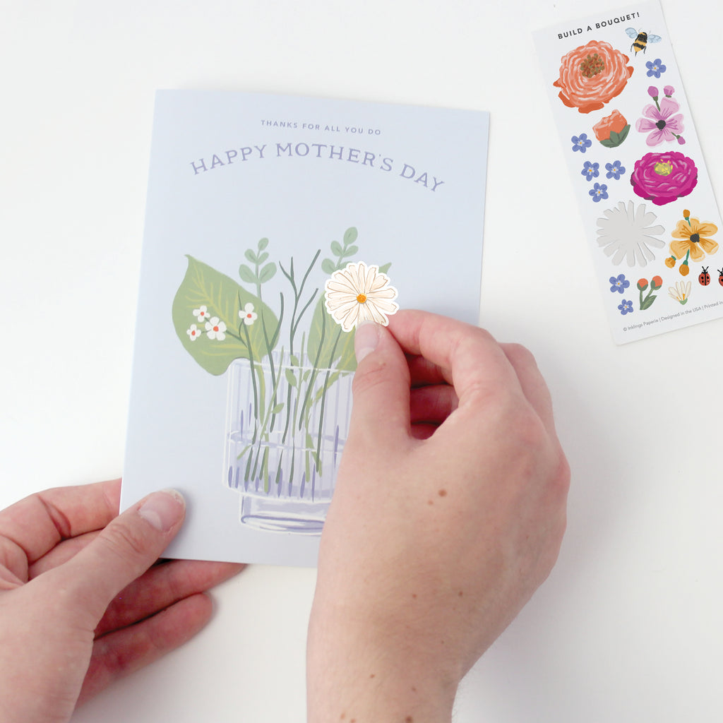 Sticker Scene Card - Mother's Day Bouquet