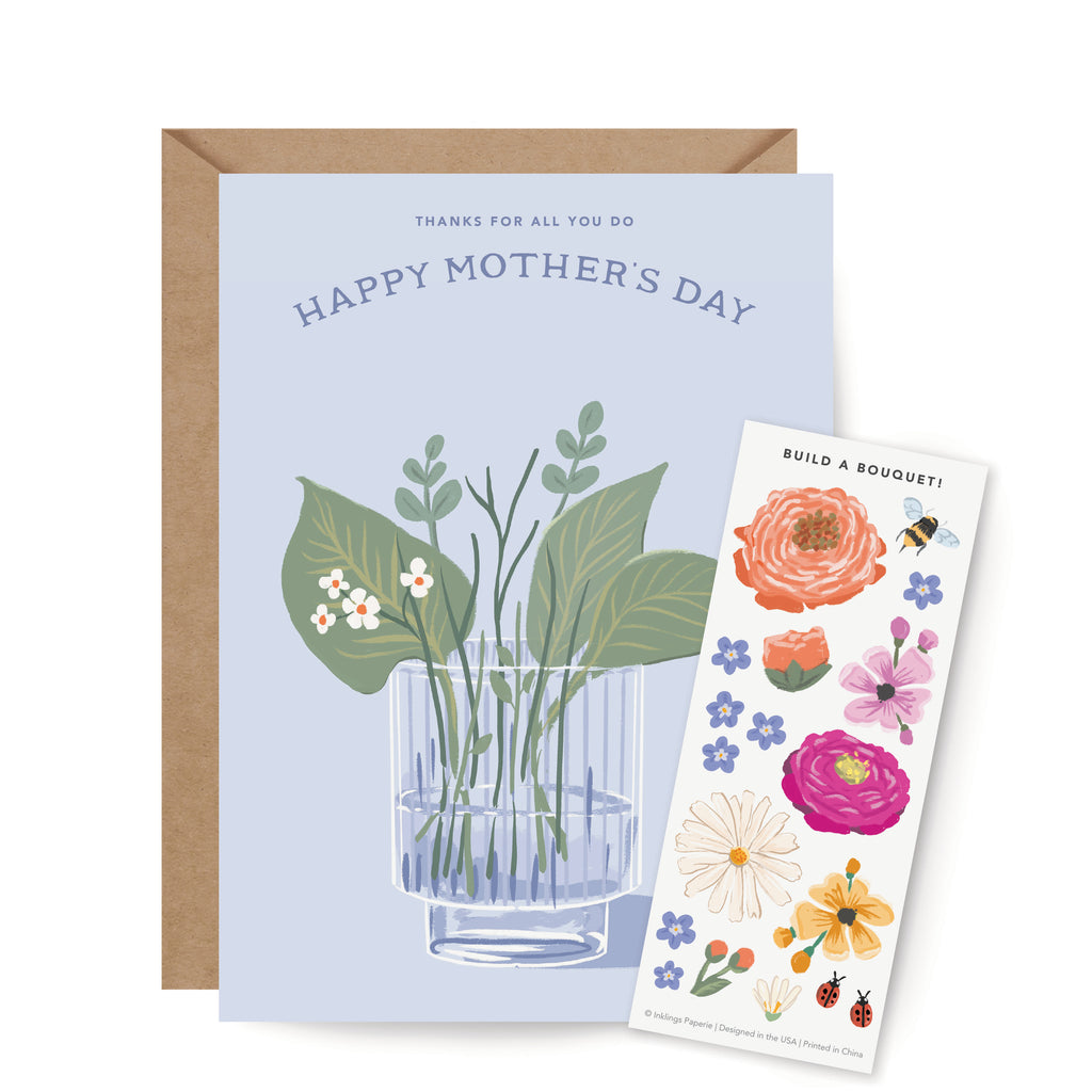 Sticker Scene Card - Mother's Day Bouquet