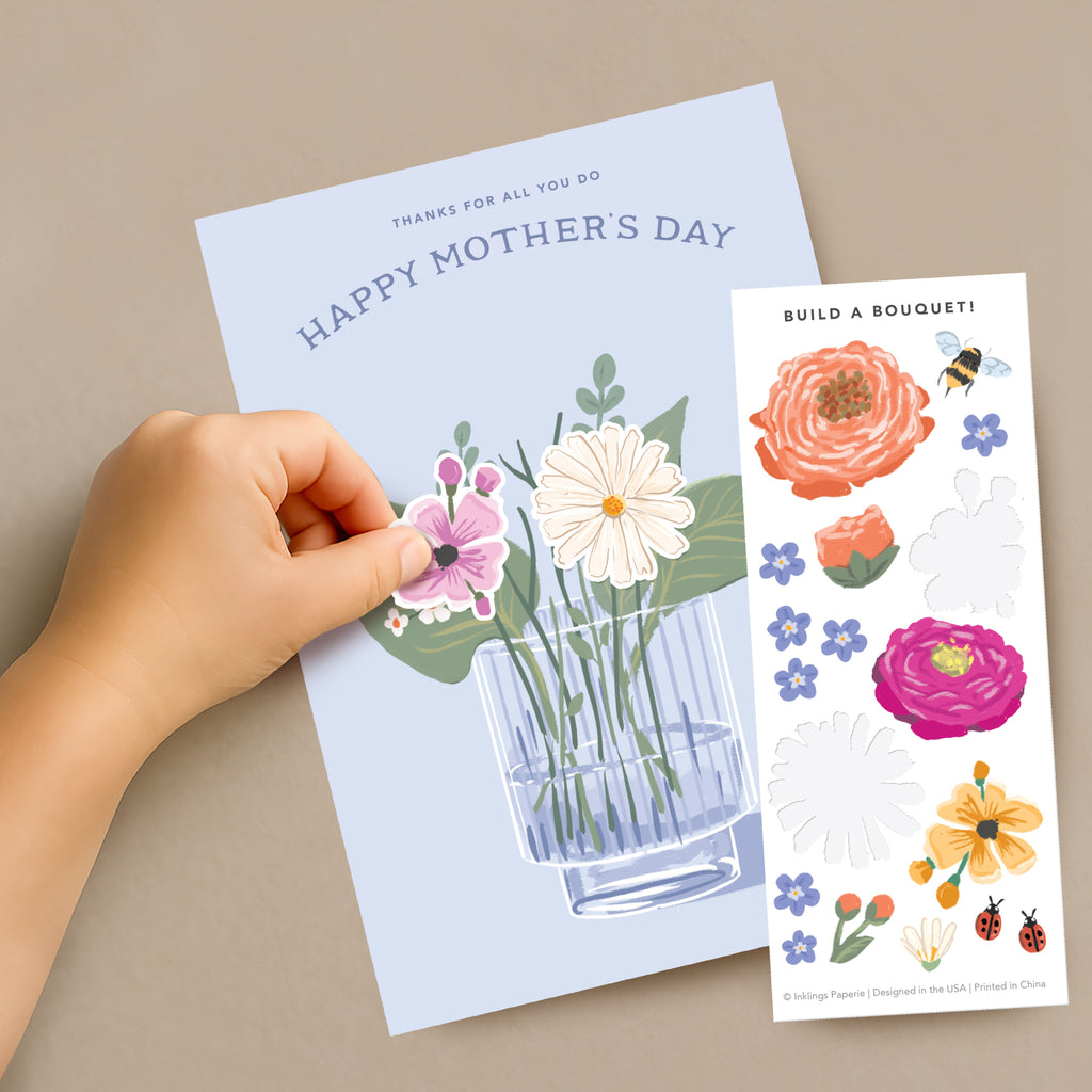 Sticker Scene Card - Mother's Day Bouquet