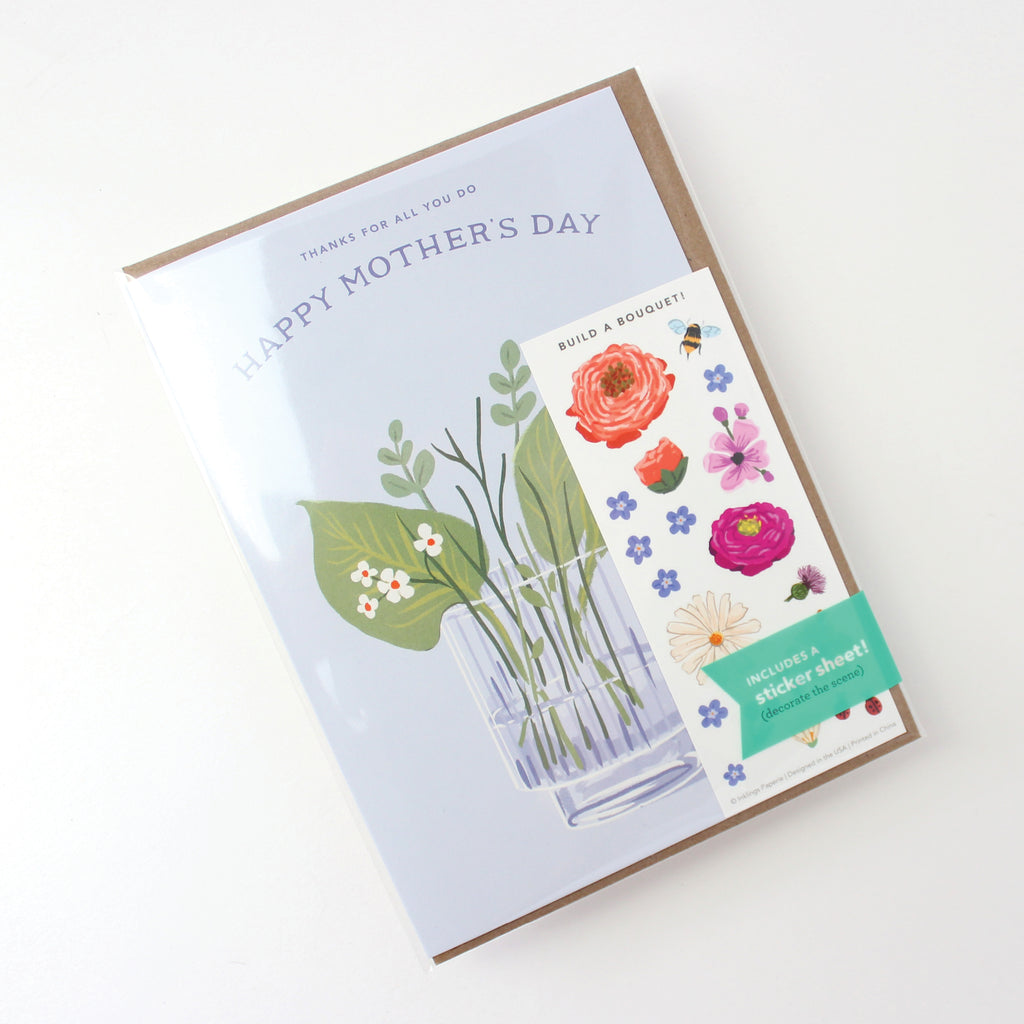 Sticker Scene Card - Mother's Day Bouquet