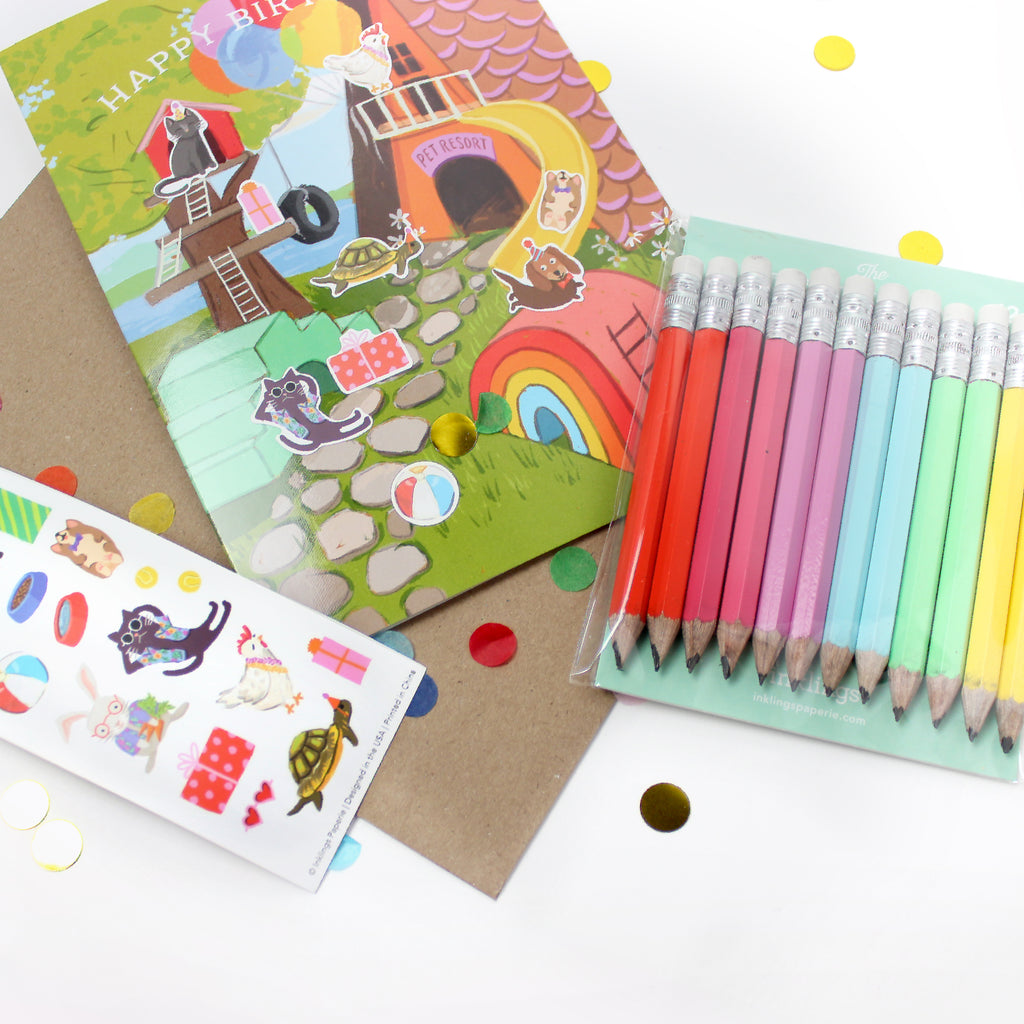 Sticker Scene Birthday Card - Pet Resort