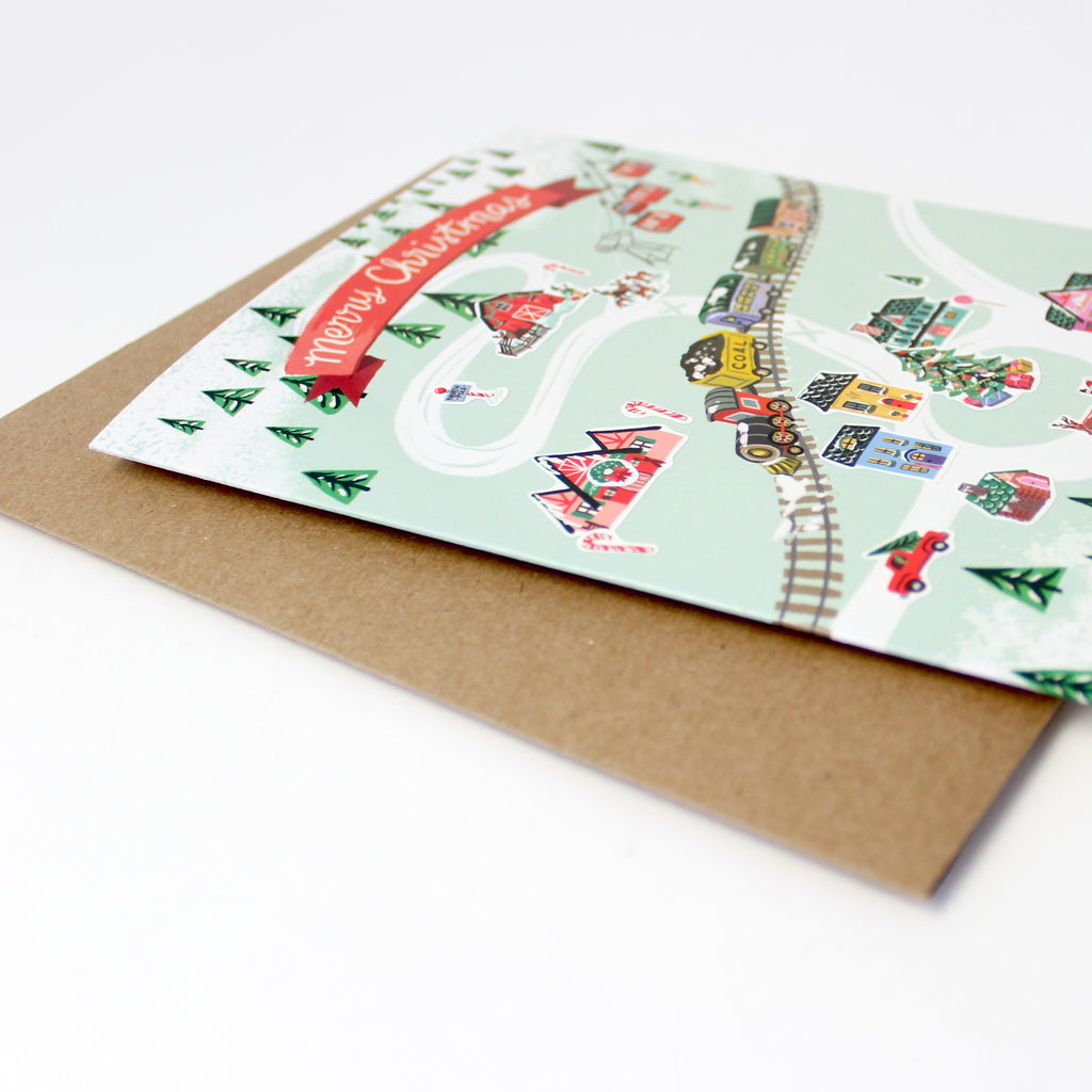 Sticker Scene Card - North Pole Village
