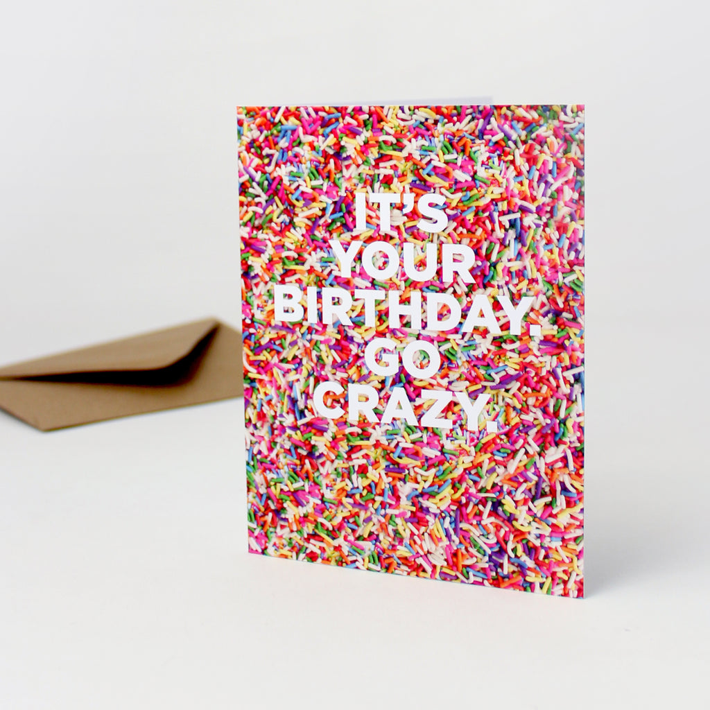 Go Crazy Sprinkles Birthday Card