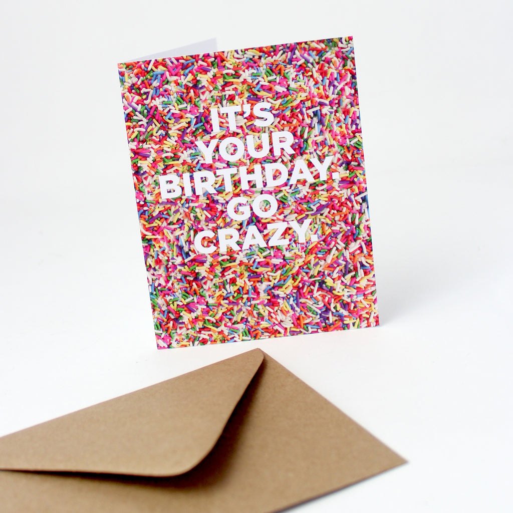 Go Crazy Sprinkles Birthday Card