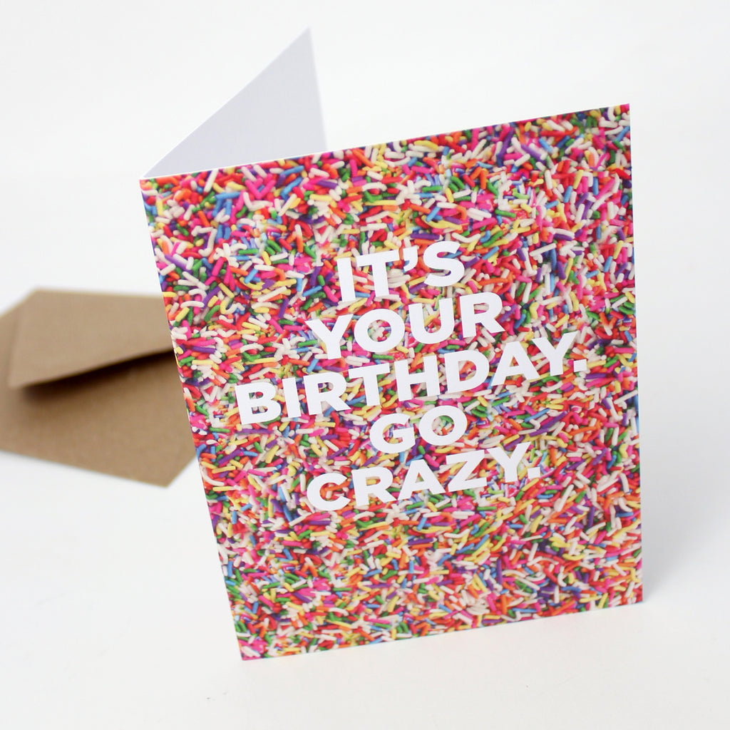 Go Crazy Sprinkles Birthday Card