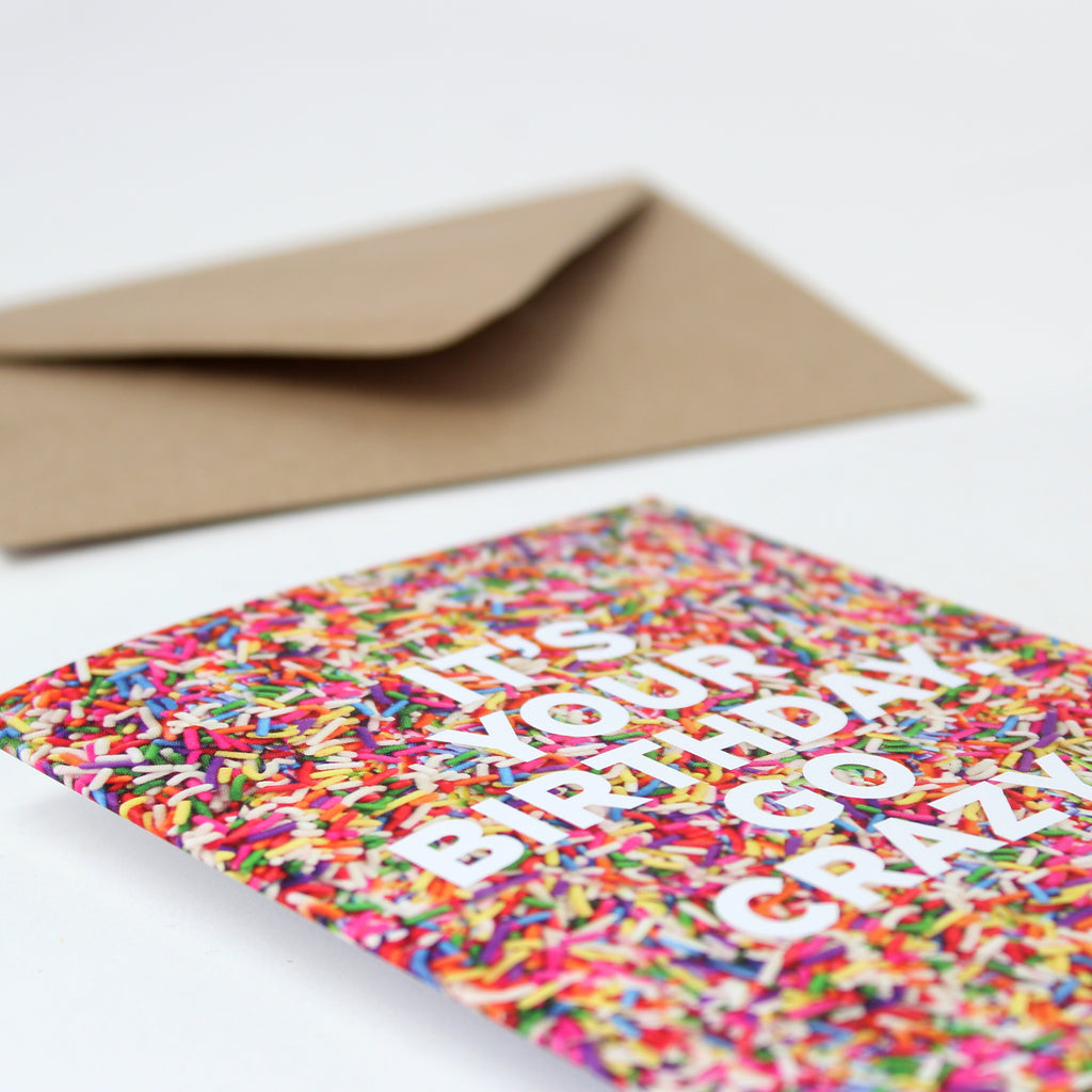 Go Crazy Sprinkles Birthday Card