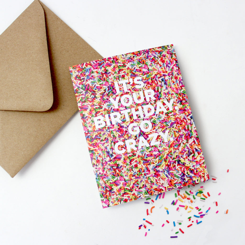 Go Crazy Sprinkles Birthday Card