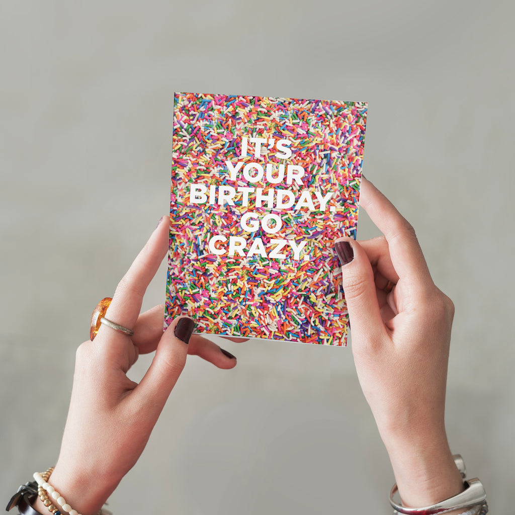 Go Crazy Sprinkles Birthday Card