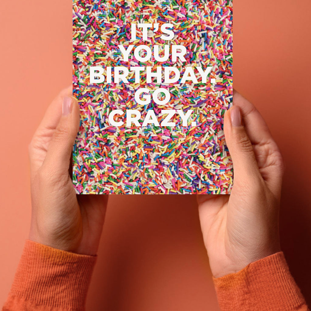 Go Crazy Sprinkles Birthday Card