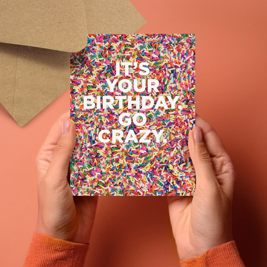 Go Crazy Sprinkles Birthday Card