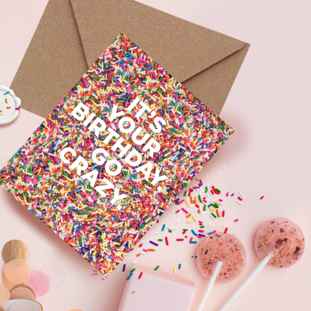 Go Crazy Sprinkles Birthday Card