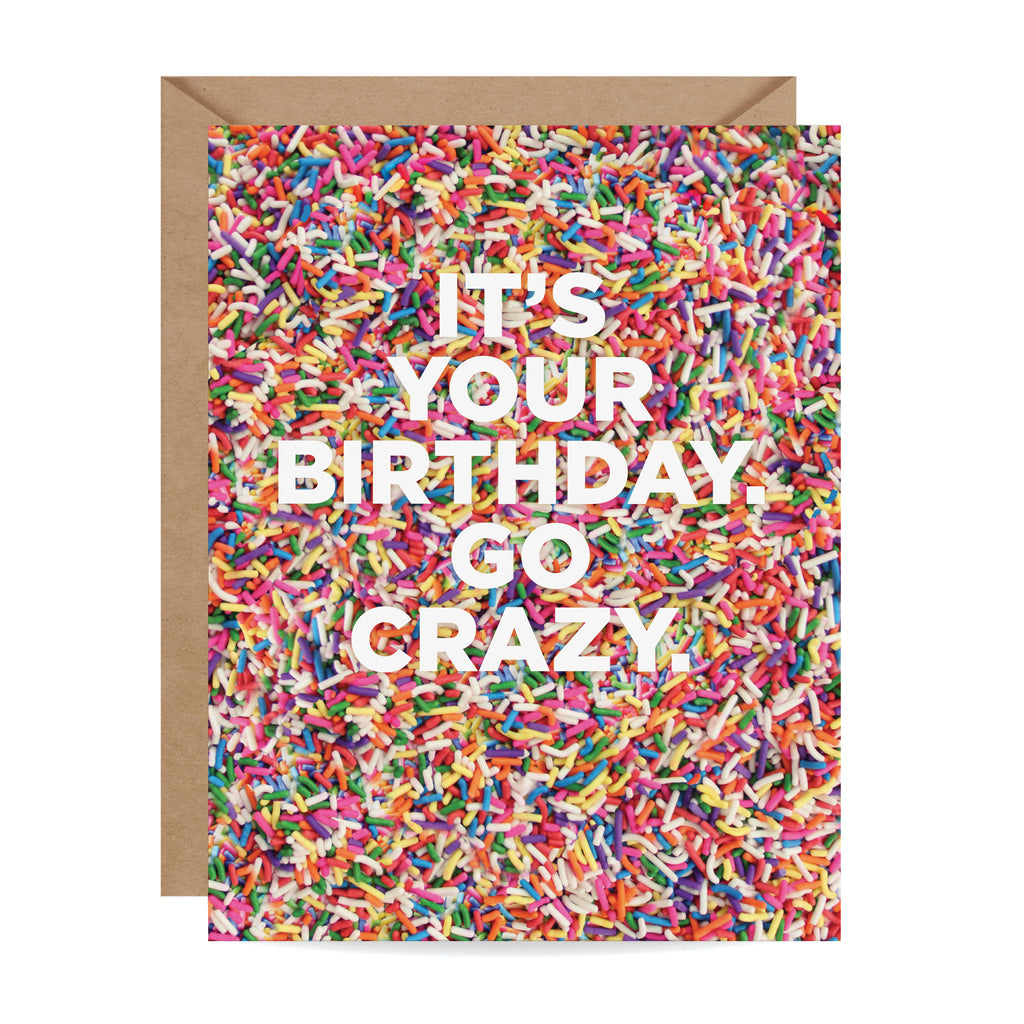 Go Crazy Sprinkles Birthday Card