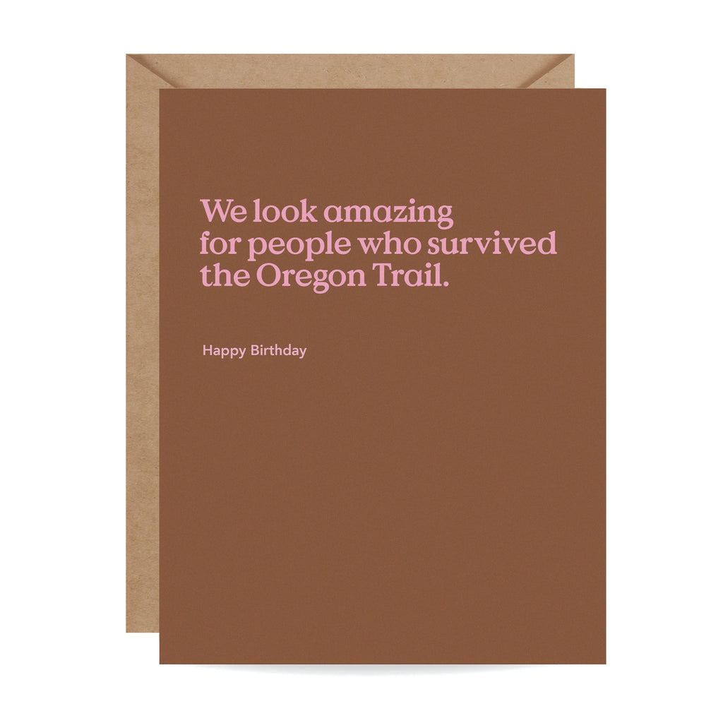 Oregon Trail Funny Birthday Card