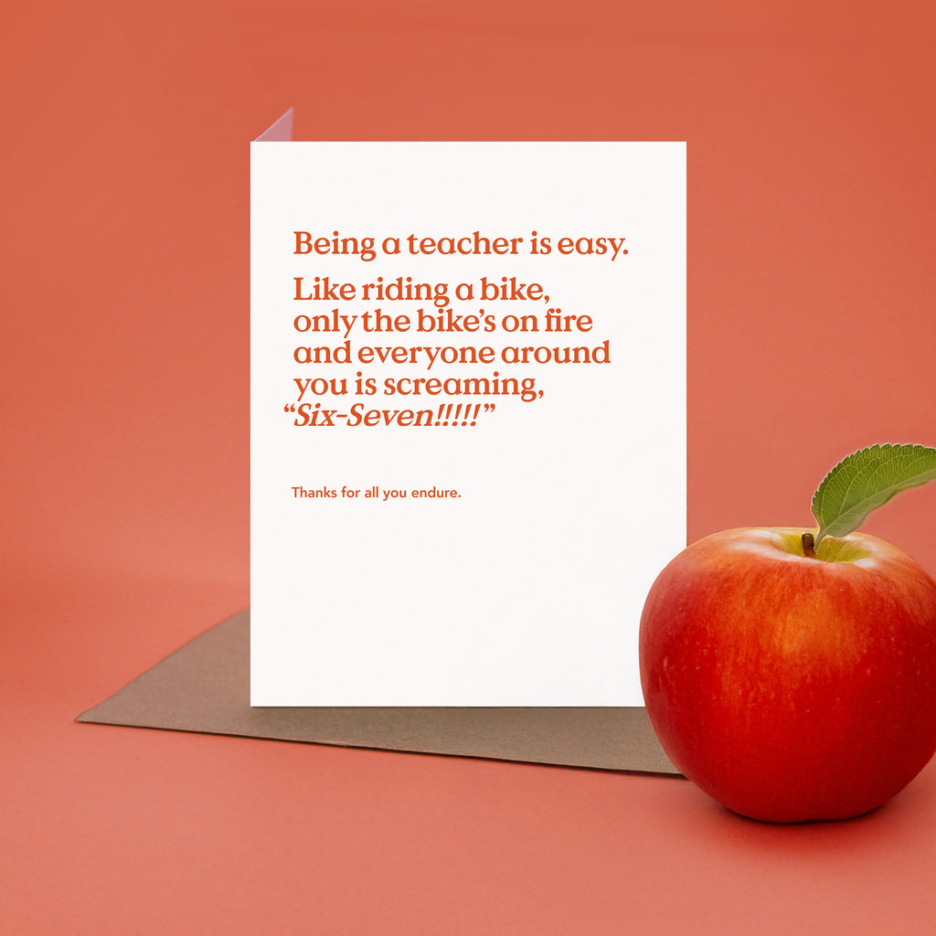 Funny Teacher Thank You Card