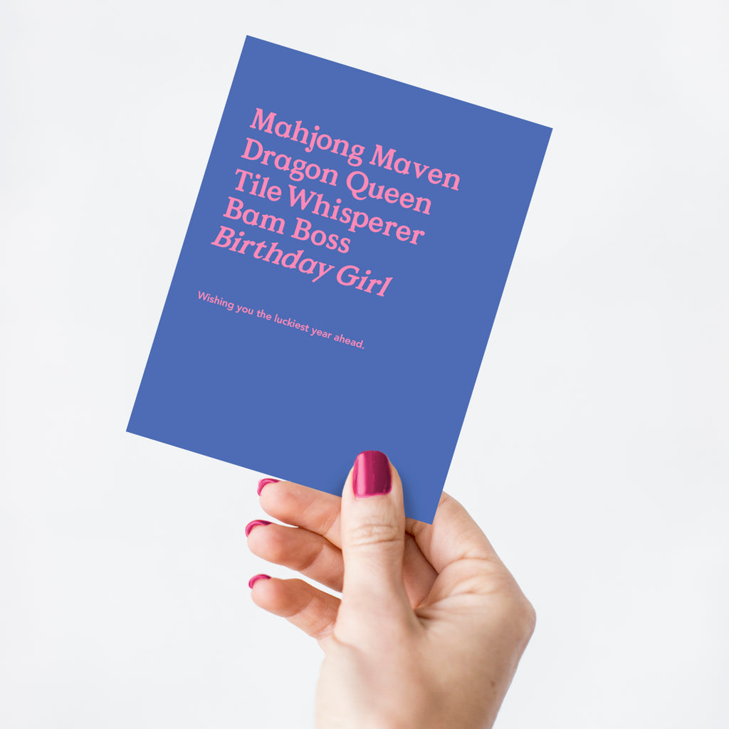 Mahjong Birthday Card