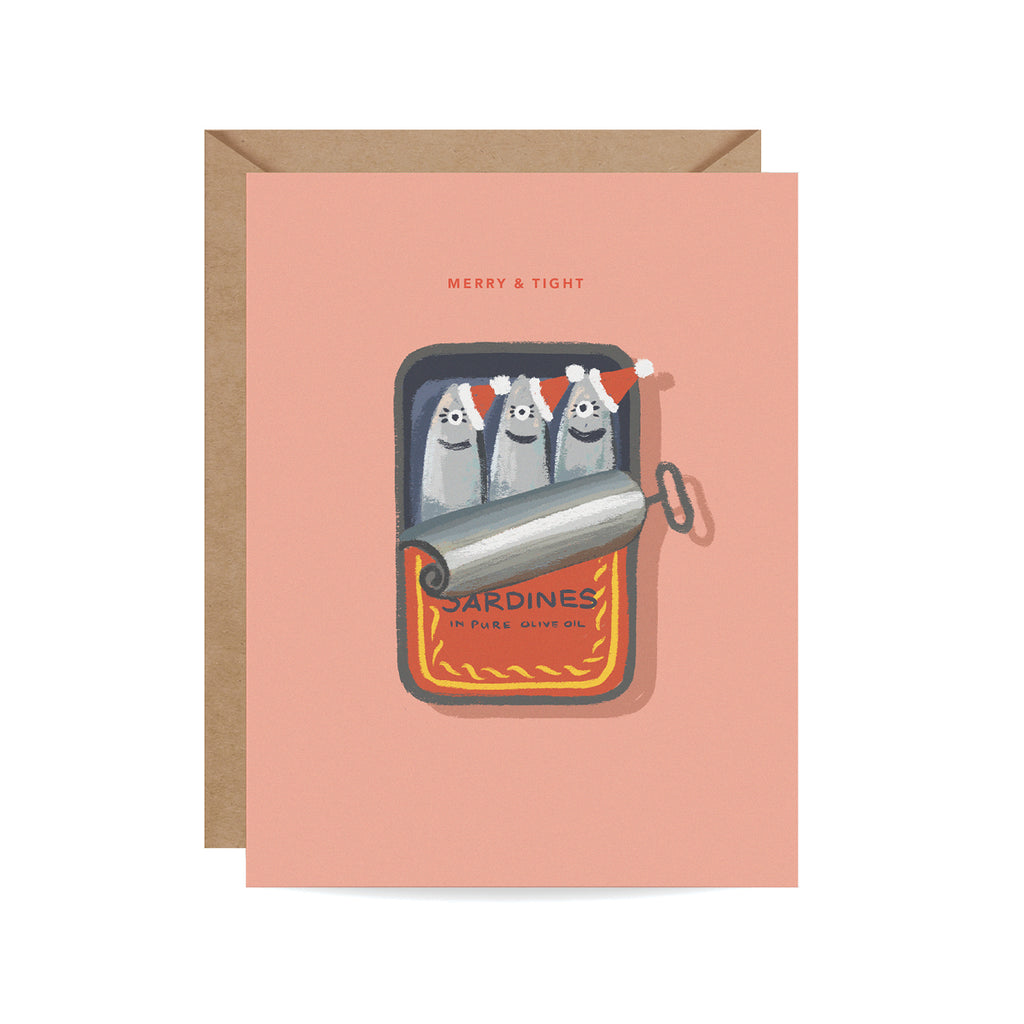 Merry & Tight Sardines Christmas Card