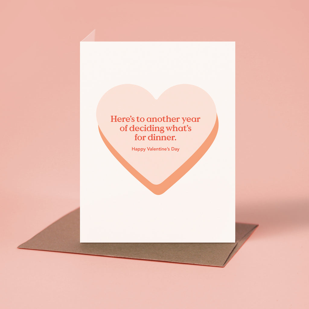 Deciding What's For Dinner Valentine's Day Card