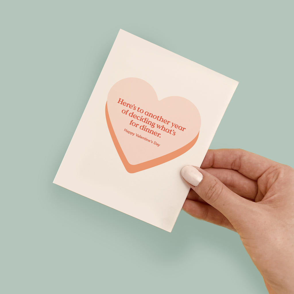 Deciding What's For Dinner Valentine's Day Card