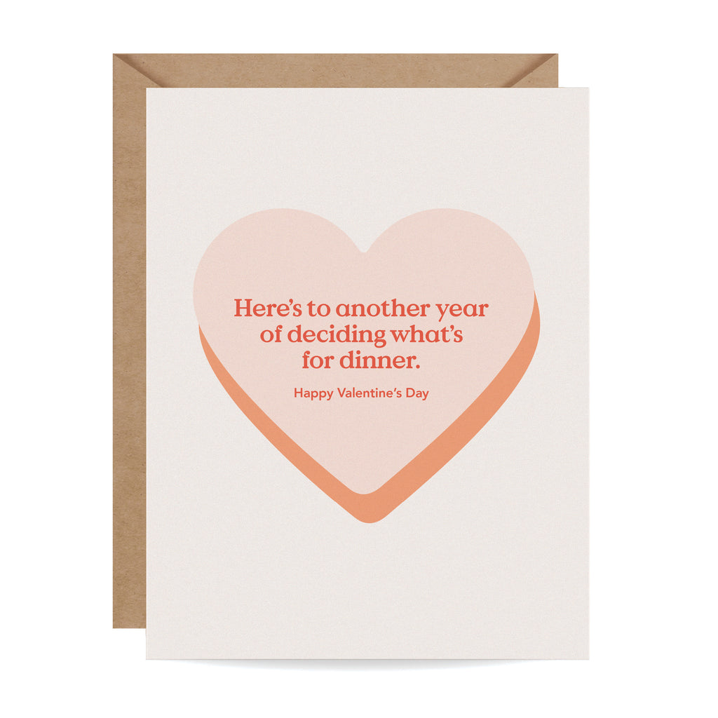 Deciding What's For Dinner Valentine's Day Card