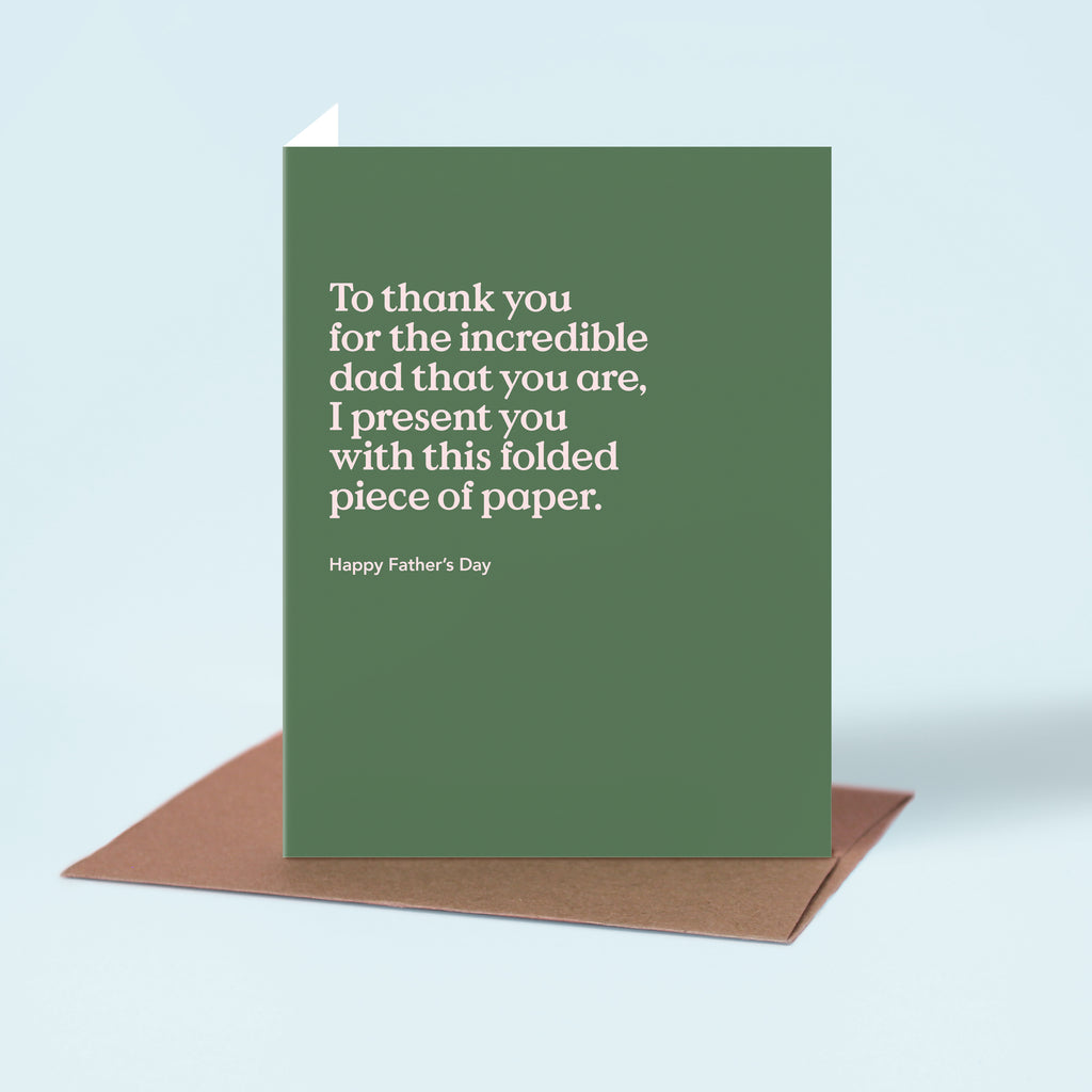 Incredible Dad Funny Father's Day Card