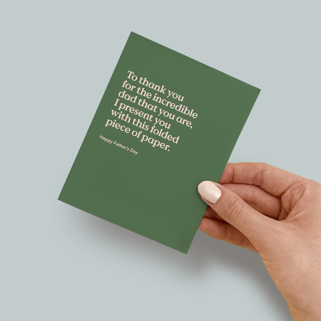 Incredible Dad Funny Father's Day Card