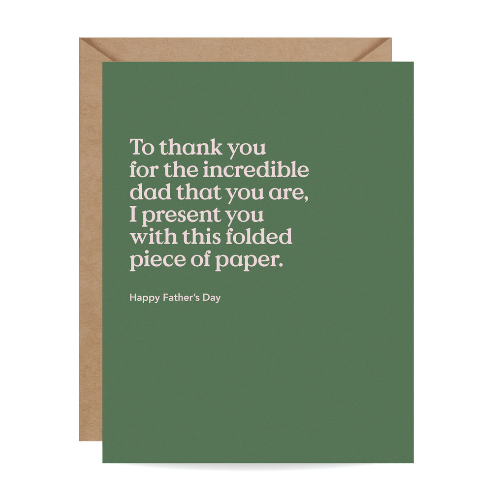 Incredible Dad Funny Father's Day Card