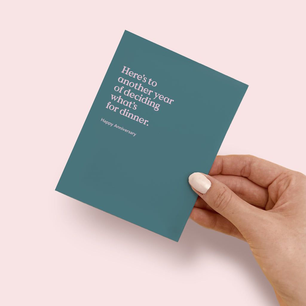 Deciding What's For Dinner Anniversary Card
