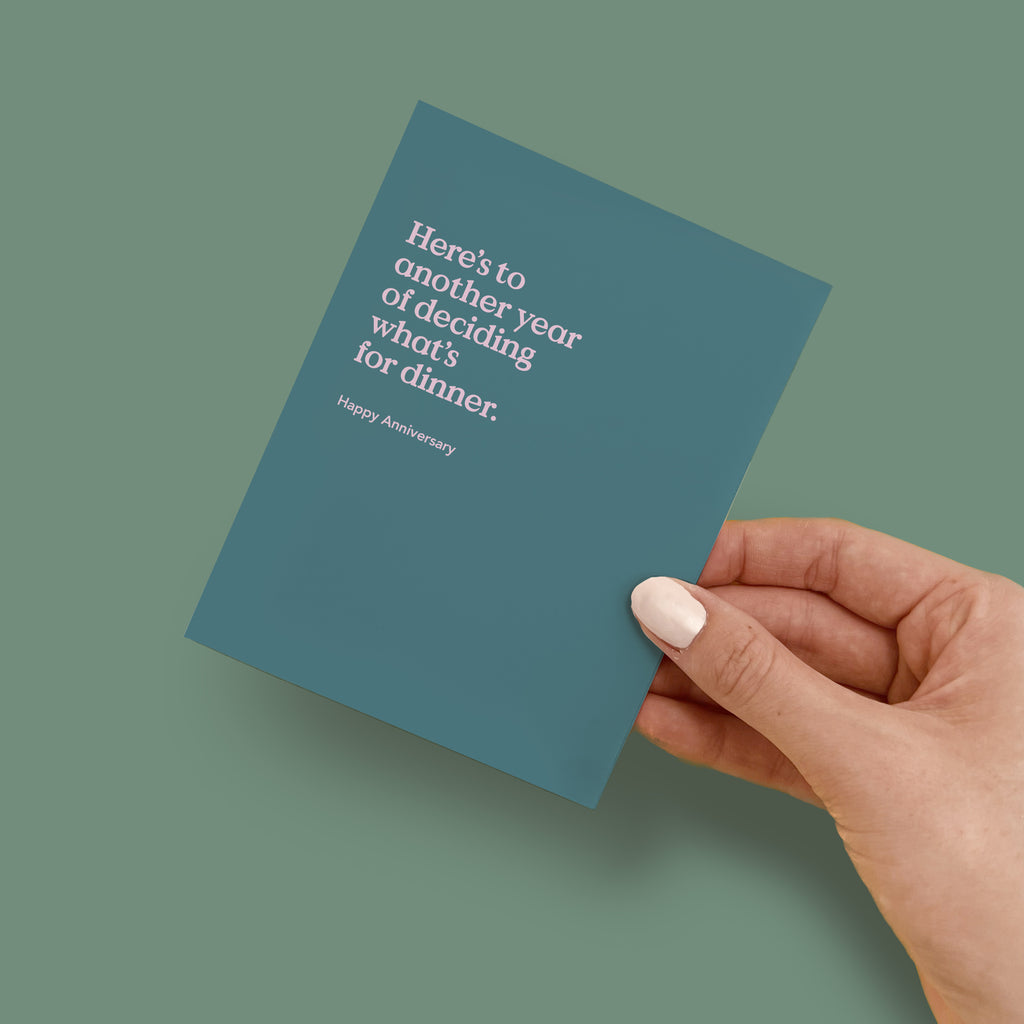 Deciding What's For Dinner Anniversary Card