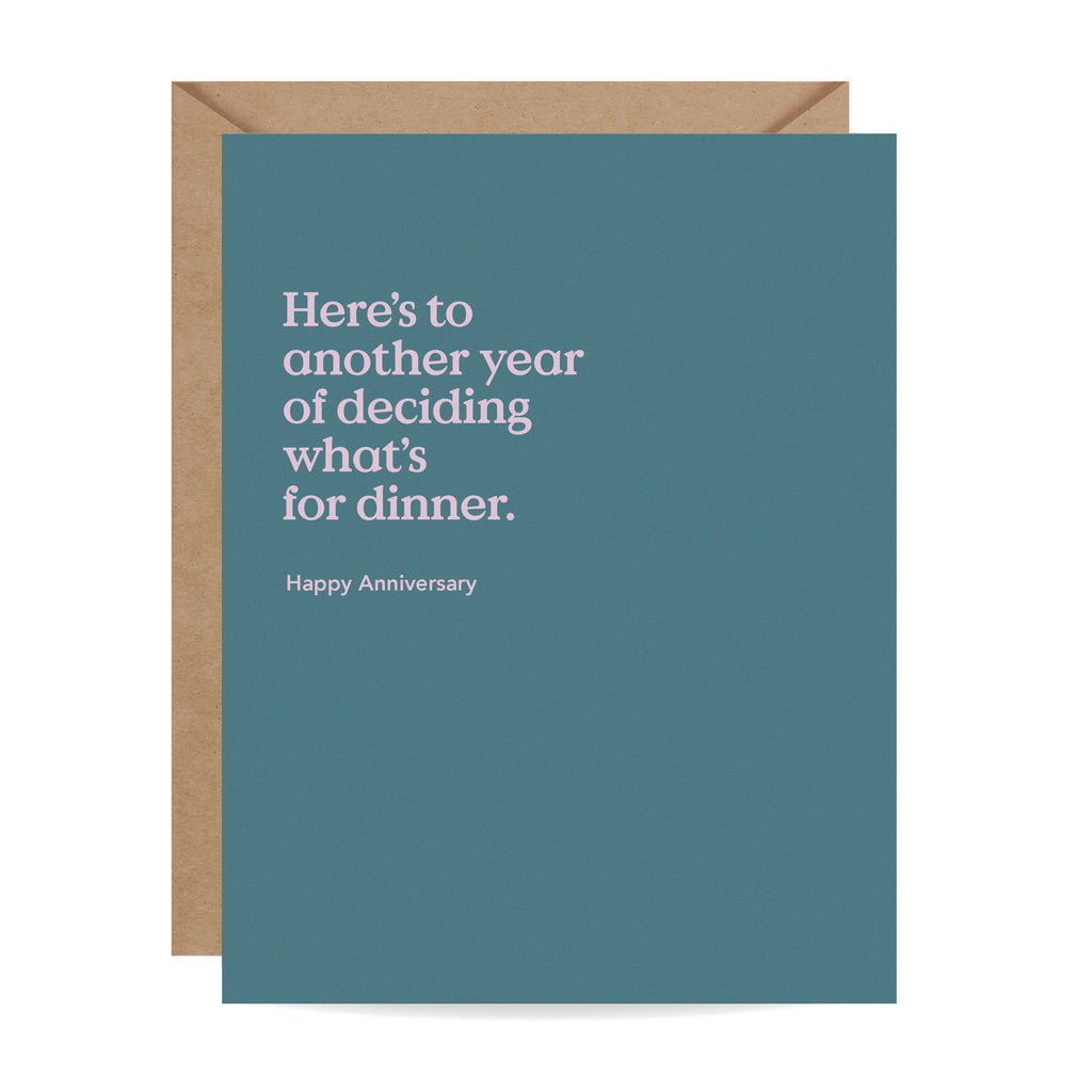 Deciding What's For Dinner Anniversary Card
