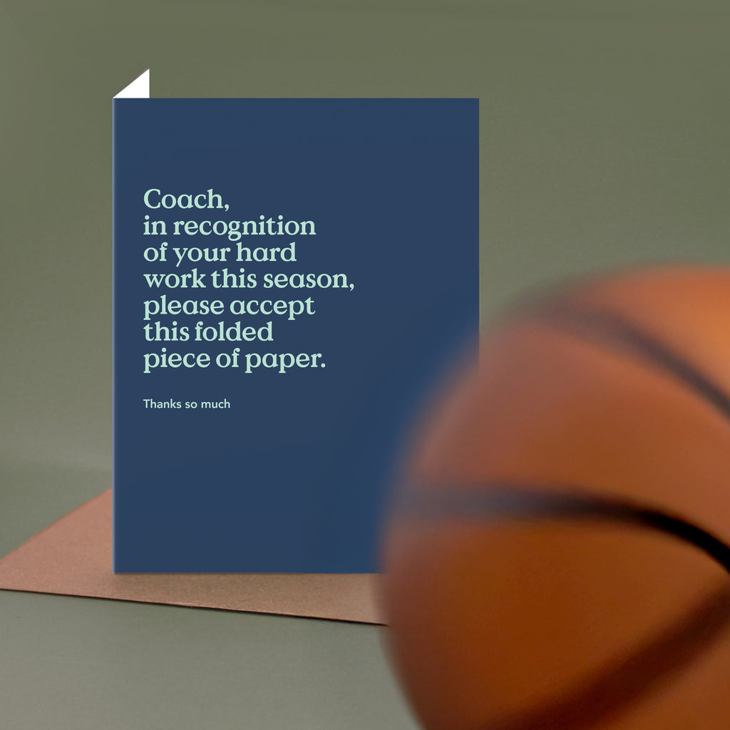 Funny Coach Thank You Card