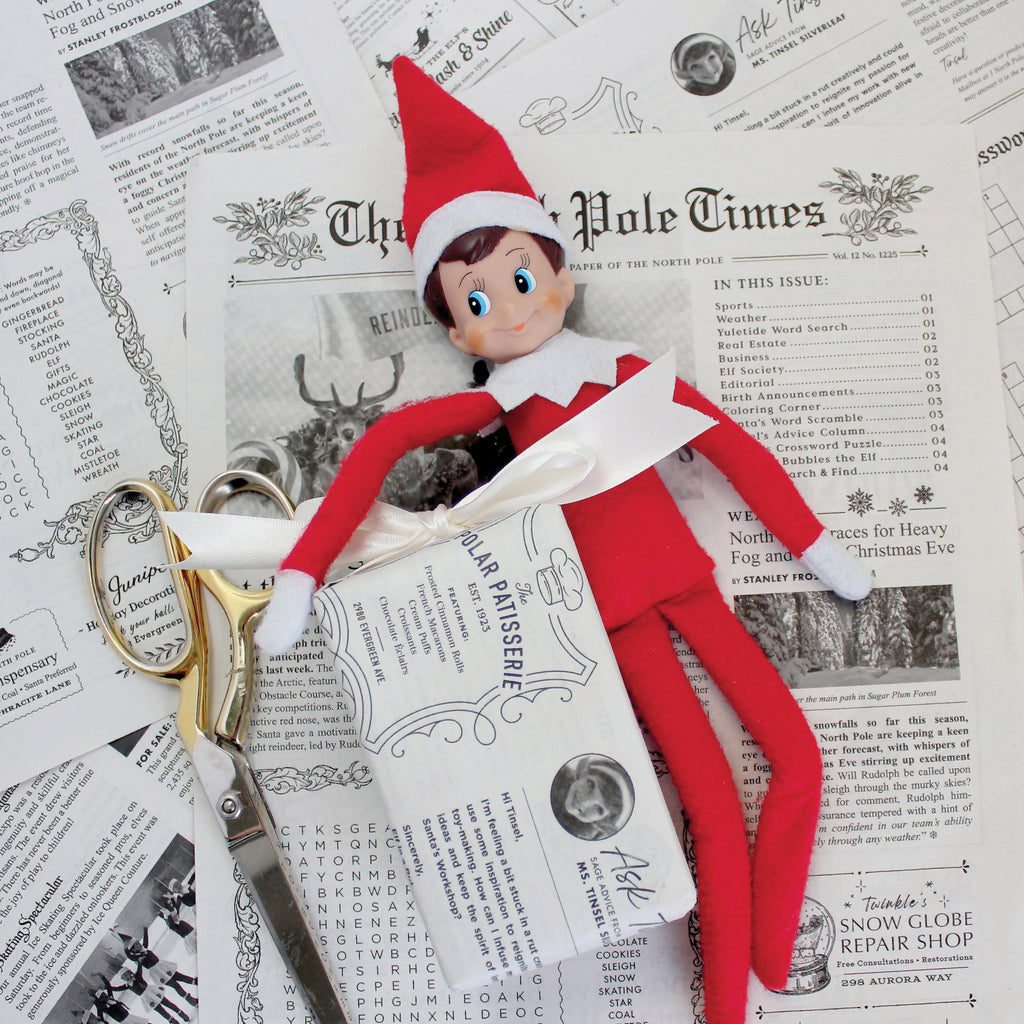 North Pole Times Holiday Gift Wrap + Activity