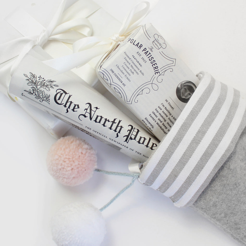 North Pole Times Holiday Gift Wrap + Activity