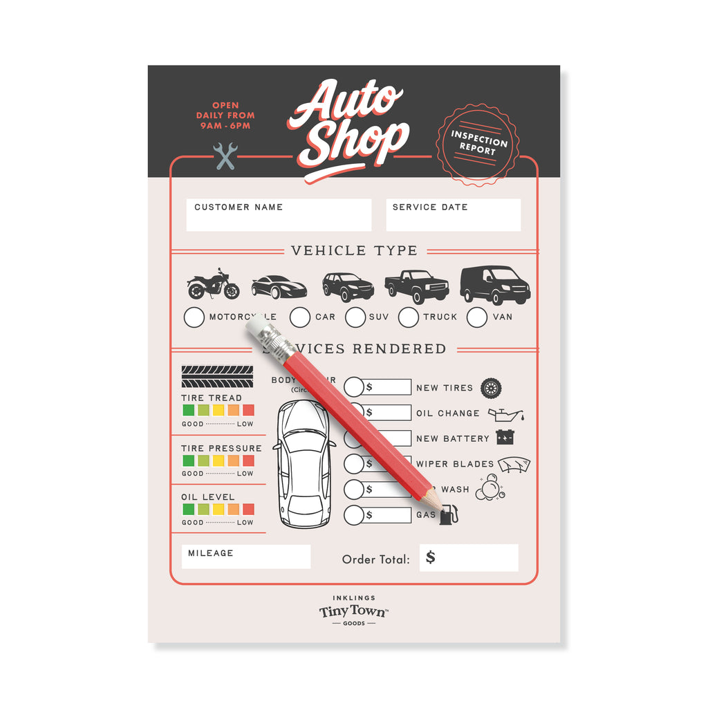 Inklings Tiny Town™ Play Notepad - Auto Shop