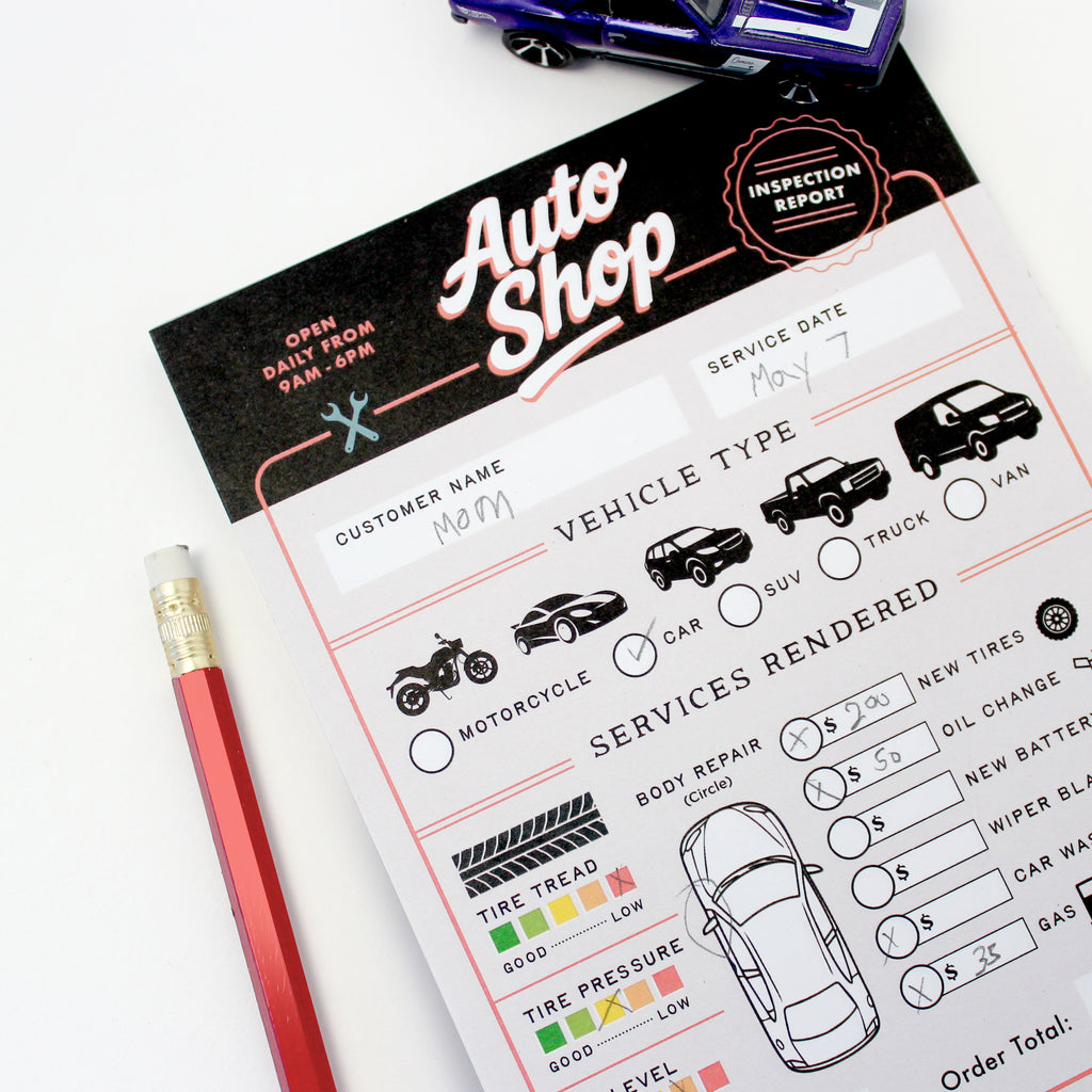 Inklings Tiny Town™ Play Notepad - Auto Shop