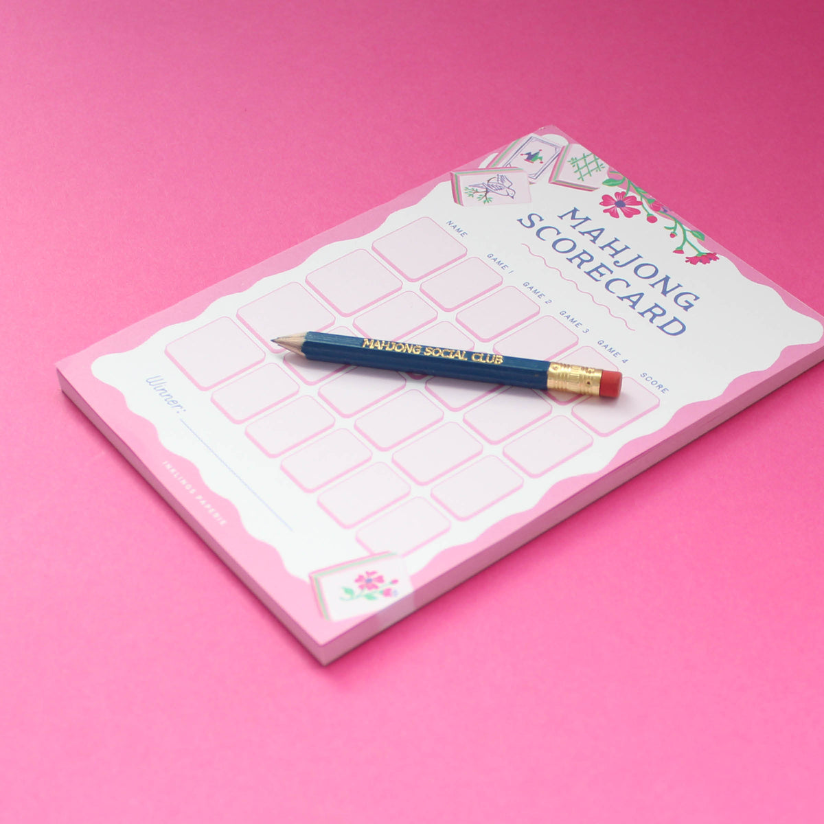 Mahjong Notepad Mahjong Scorecard Notepad – Inklings Paperie