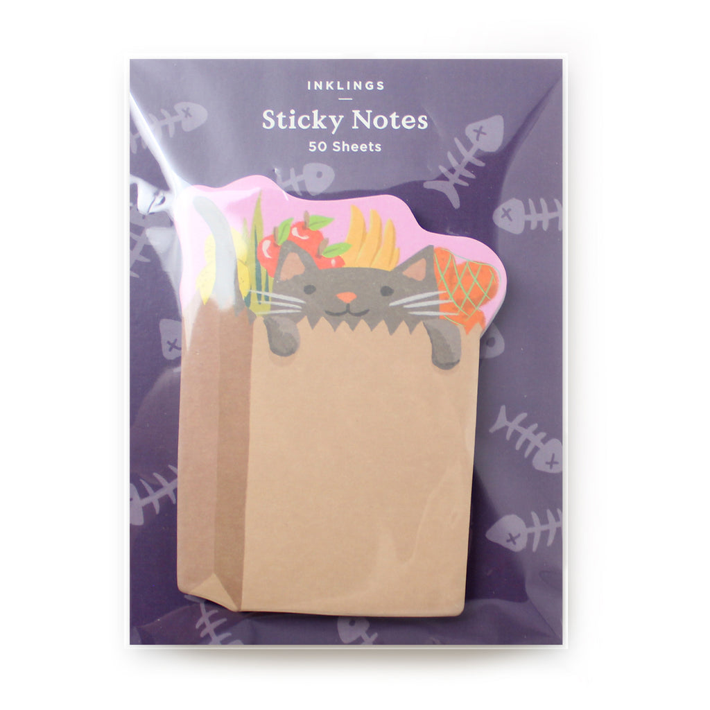 Sticky Notes - Grocery Kitten