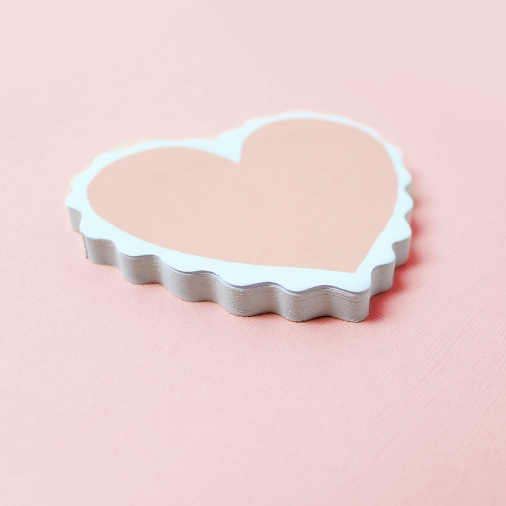 Sticky Notes - Scalloped Heart