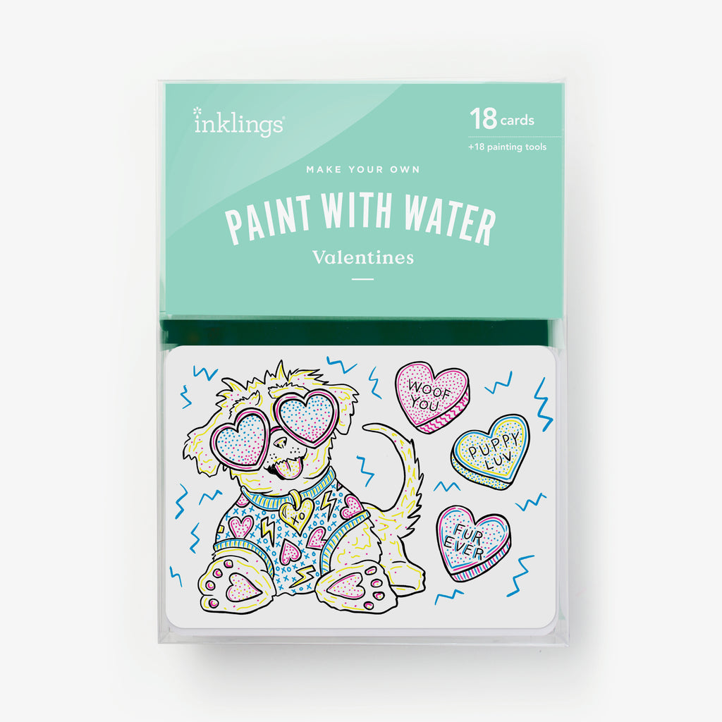 Paint with Water Valentine Cards - Puppy