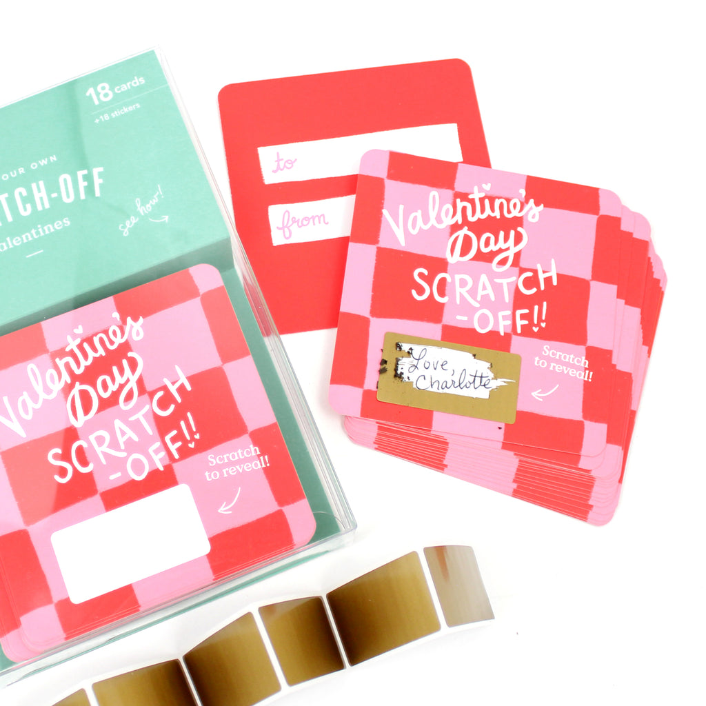 Scratch-off Valentines - Checkers