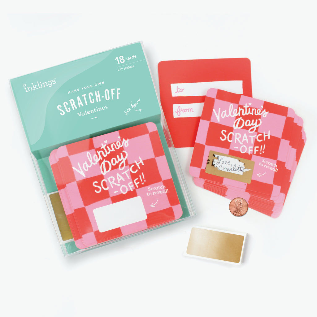 Scratch-off Valentines - Checkers