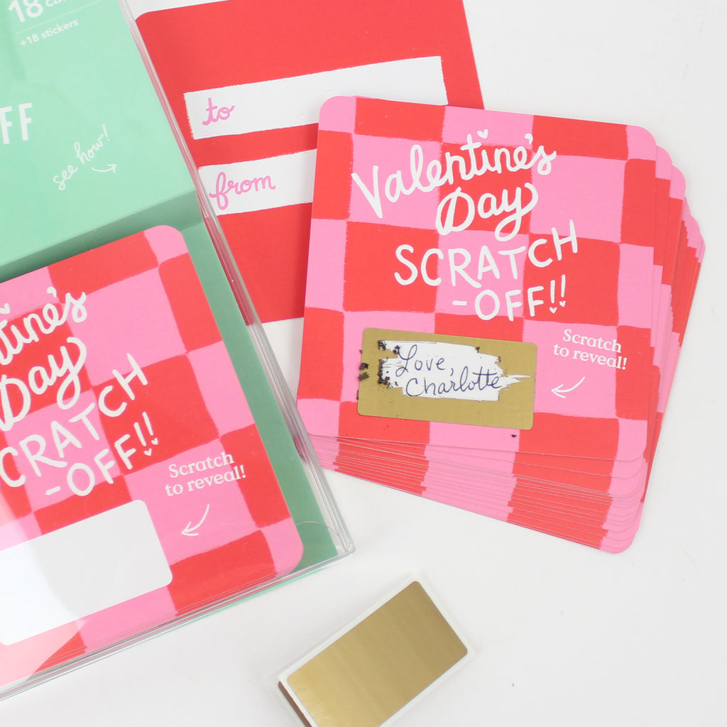 Scratch-off Valentines - Checkers