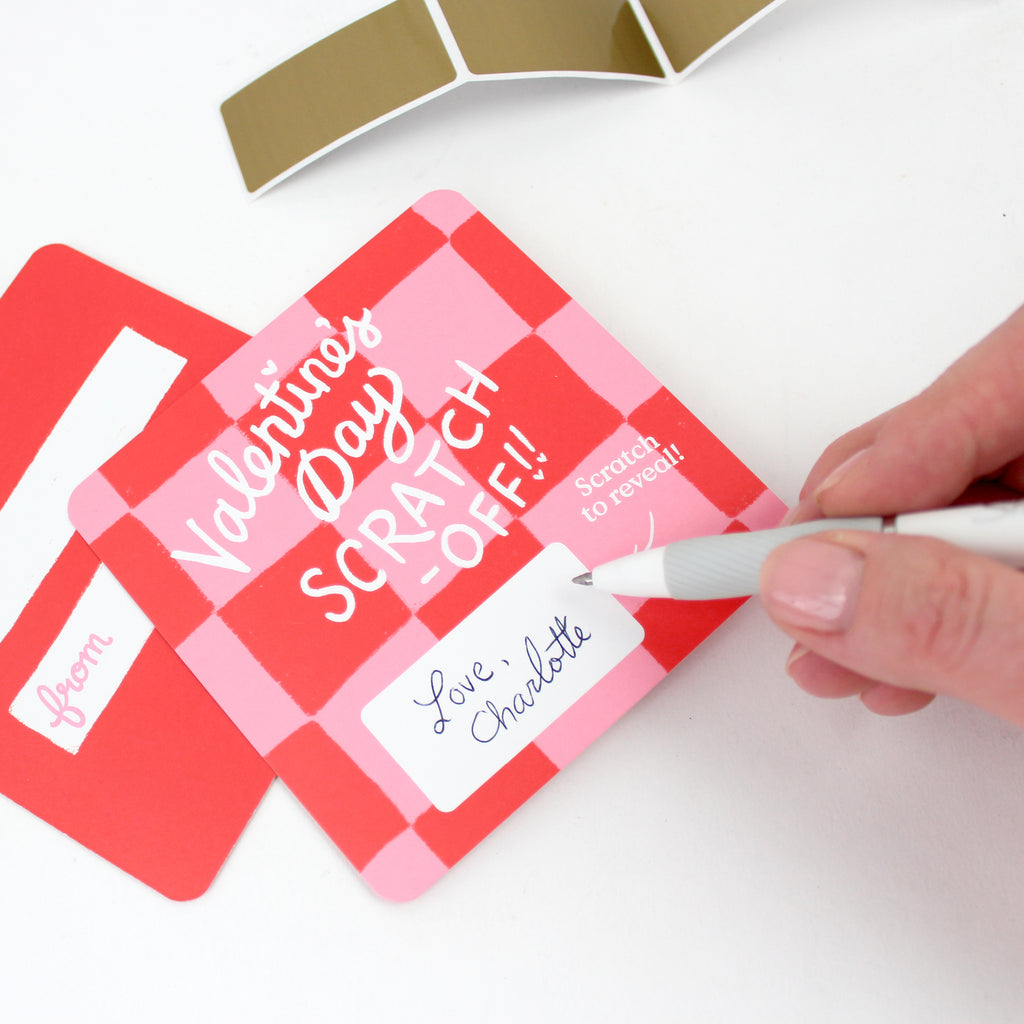 Scratch-off Valentines - Checkers