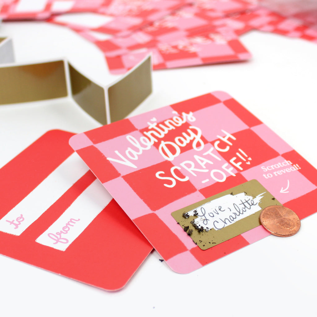 Scratch-off Valentines - Checkers