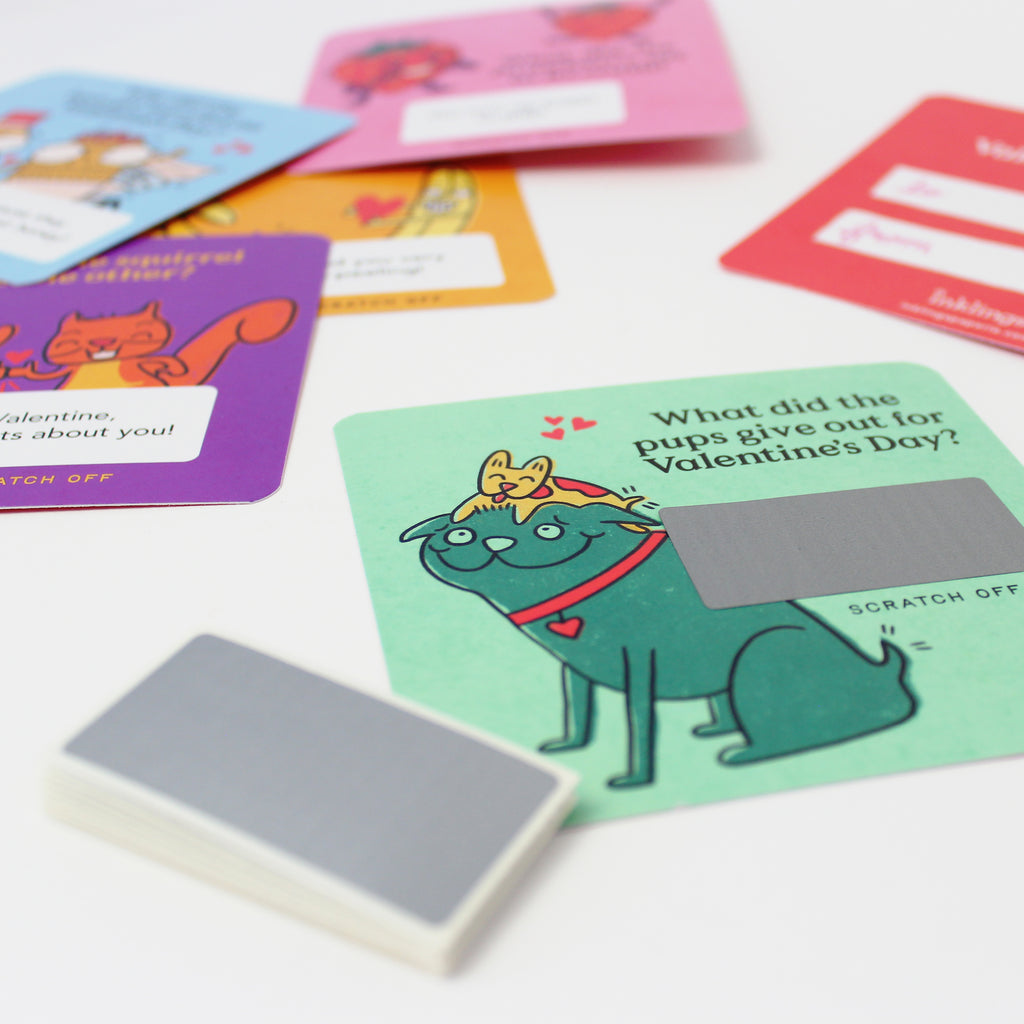 Scratch-off Valentine Cards - Jokes