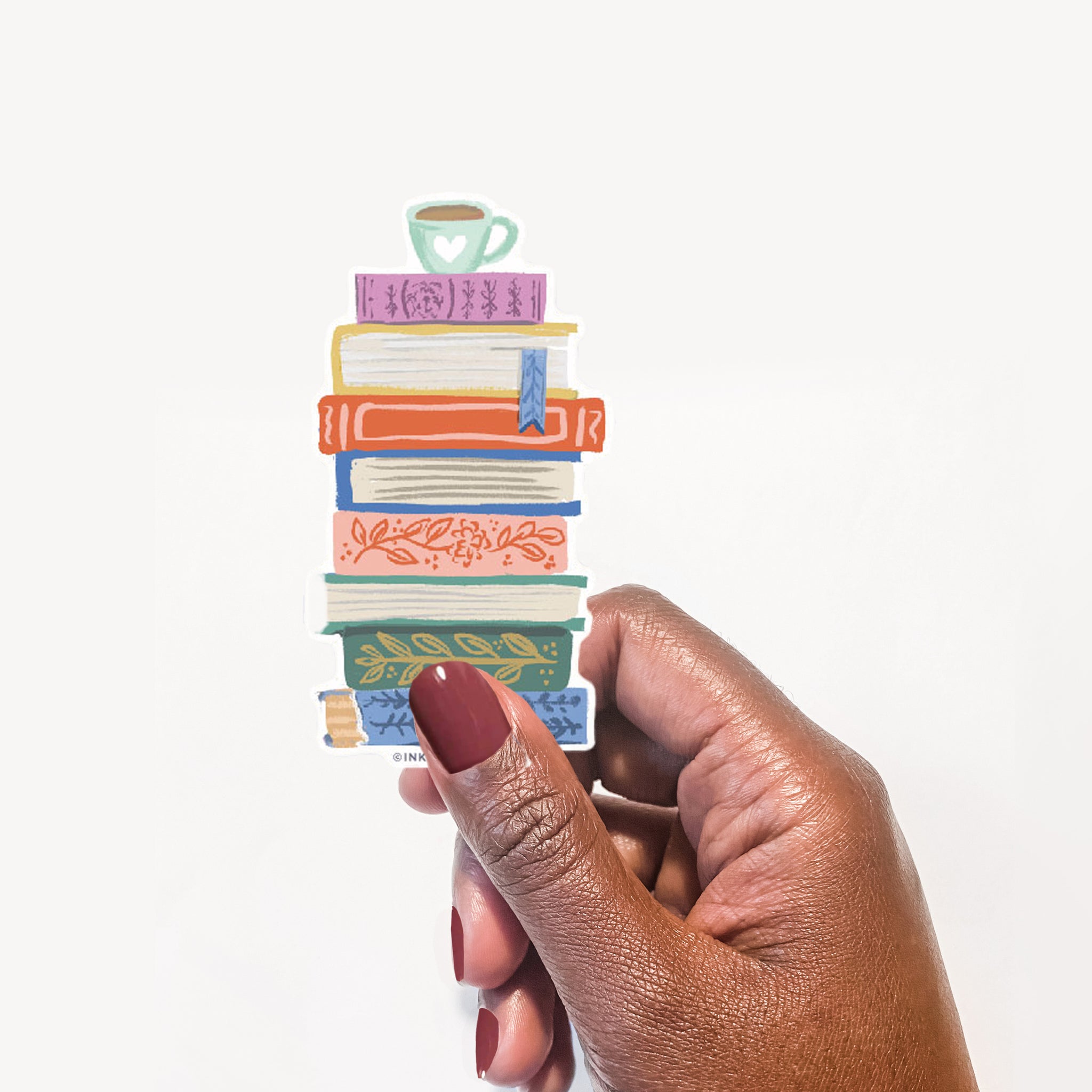 Vinyl Sticker - Book Stack – Inklings Paperie