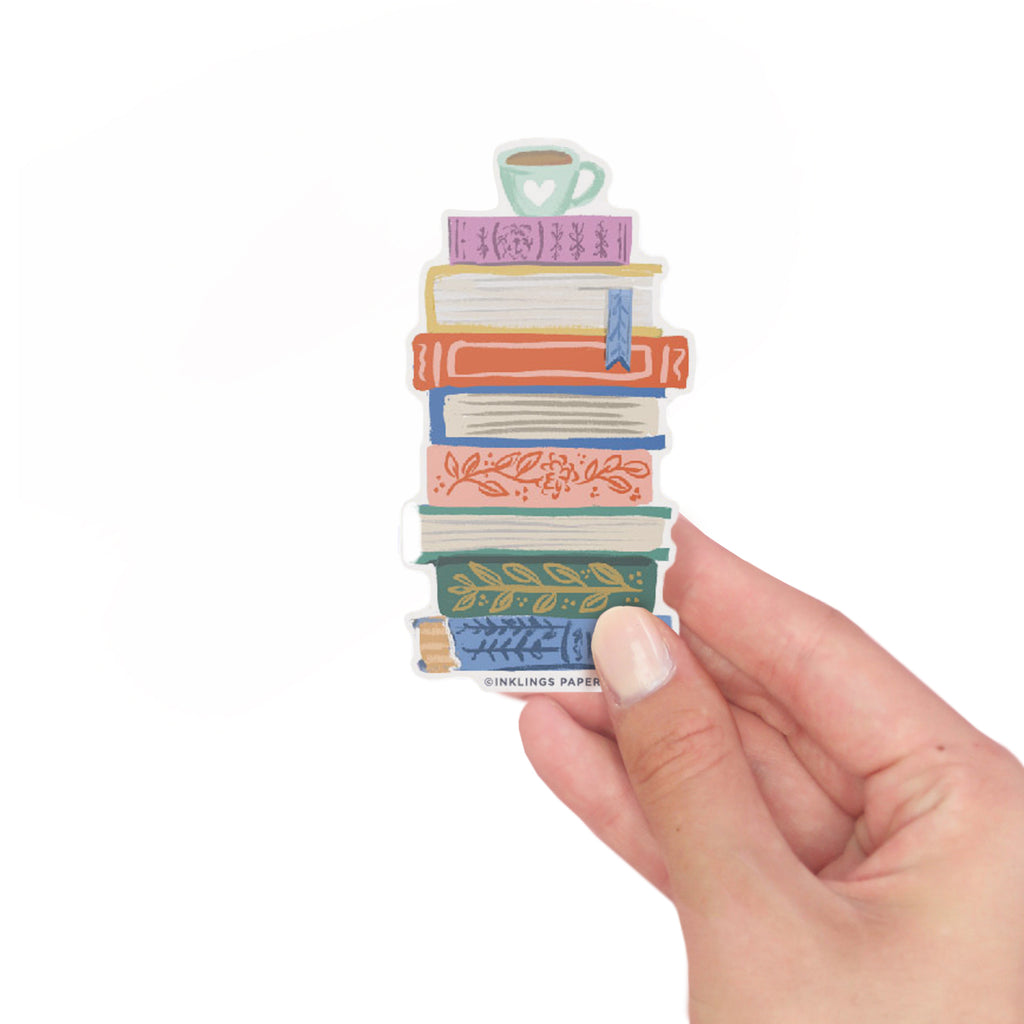 Paper Stack Sticker Vinyl Sticker - Book Stack – Inklings Paperie