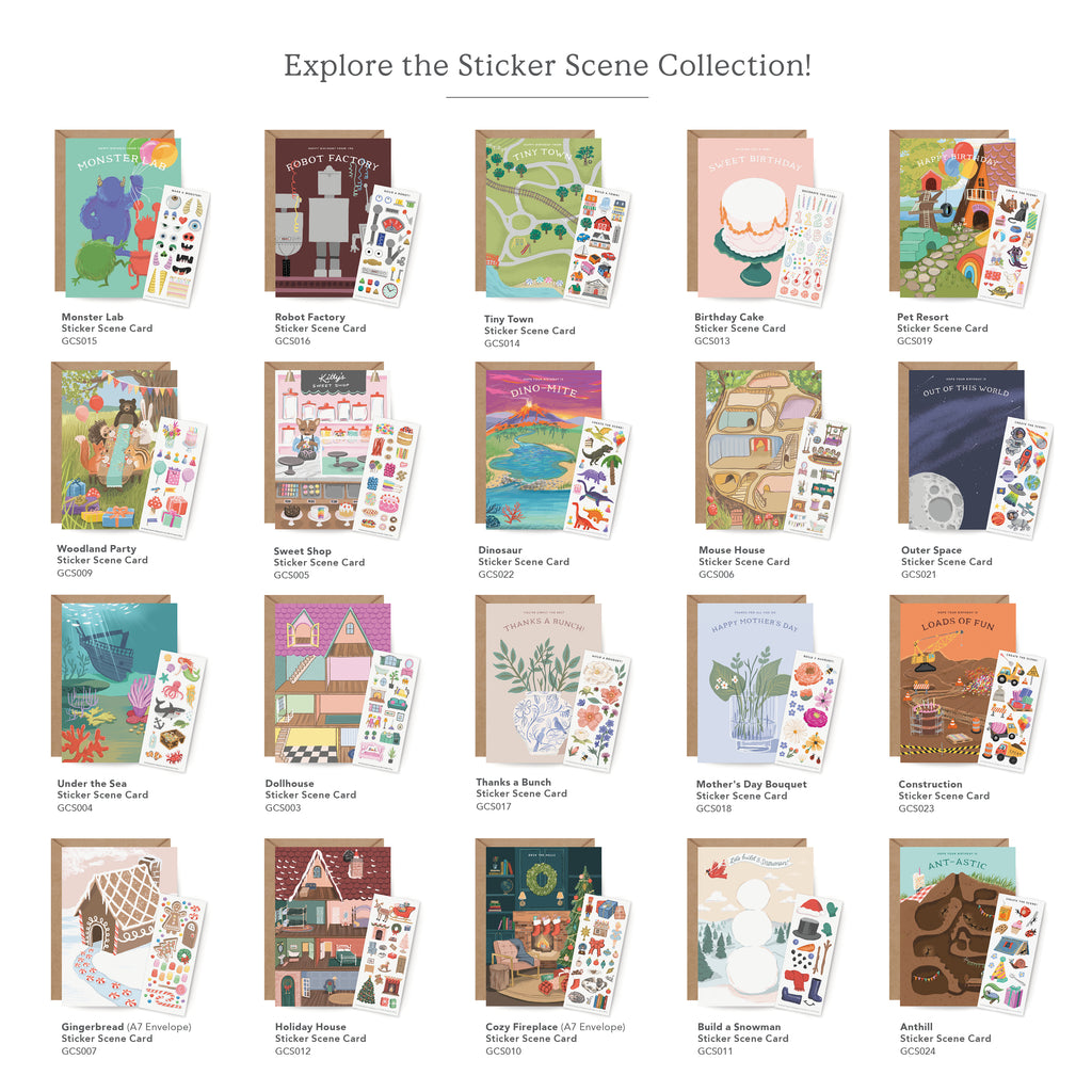 Sticker Scene Birthday Card - Pet Resort