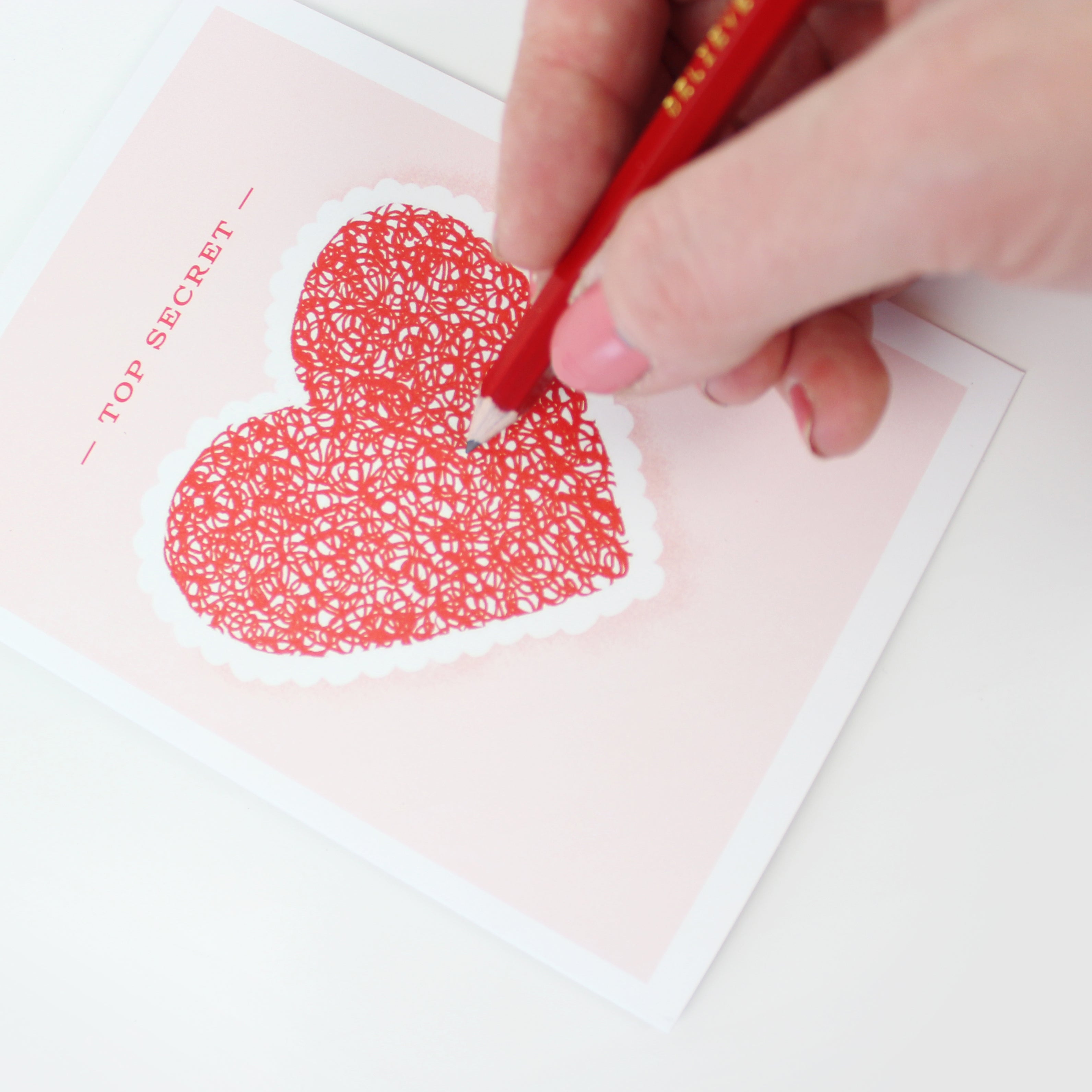 Decoder Card - Top Secret Heart – Inklings Paperie